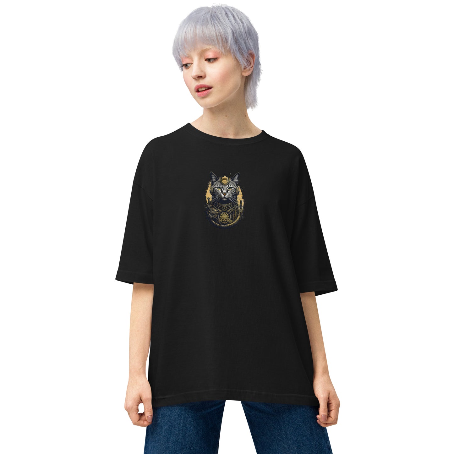 Steampunk Cat Unisex oversized t-shirt